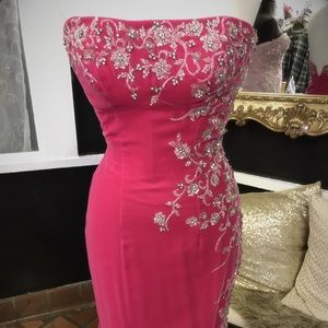**Sold** Jovani NY pink velvet dress
